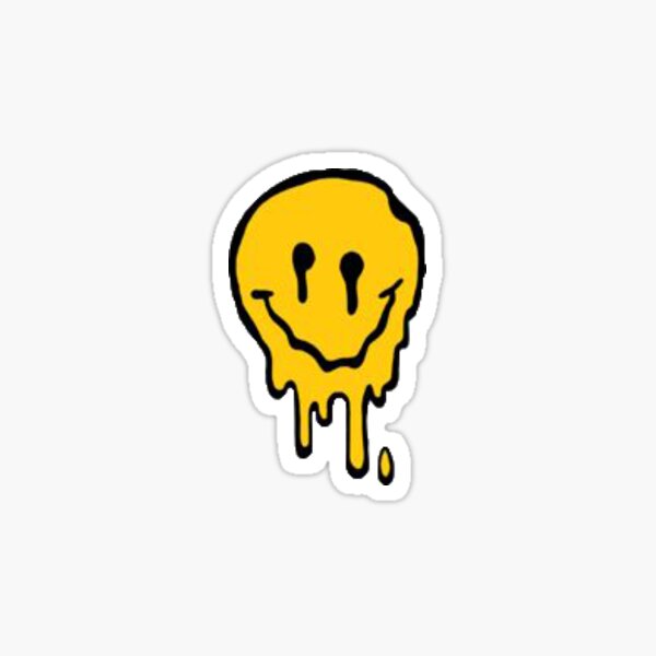 melting smiley Sticker