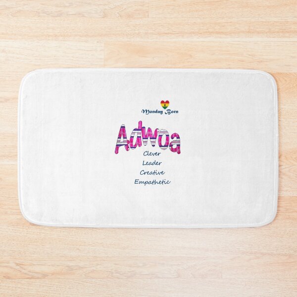 Item preview, Monday Born Ghanaian Female Name 'Adwoa' in pink designed and sold by WhoWeAre.