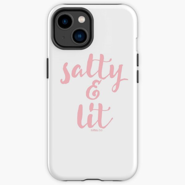 Salziges und beleuchtetes christliches rosa Typografie-Zitat iPhone Robuste Hülle