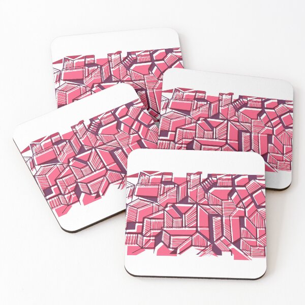 Item preview, Pink geometric pattern city designed and sold by Carolina Salazar.