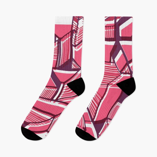 Item preview, Geometric city pink designed and sold by Carolina Salazar.