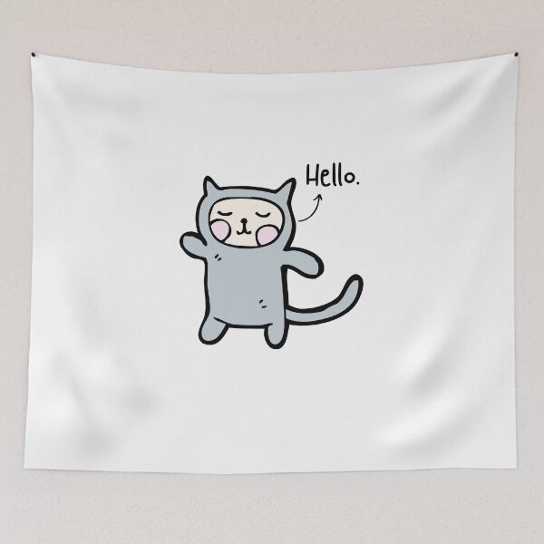 Item preview, Hello Cat Pet Funny Happy Sarcastic Spiritual Animal Birthday Gift designed and sold by EpsilonEridani.