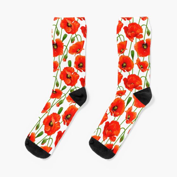 Vista previa del artículo con la obra «Hermosas flores rojas de amapola», diseñado y vendido por Makanahele.