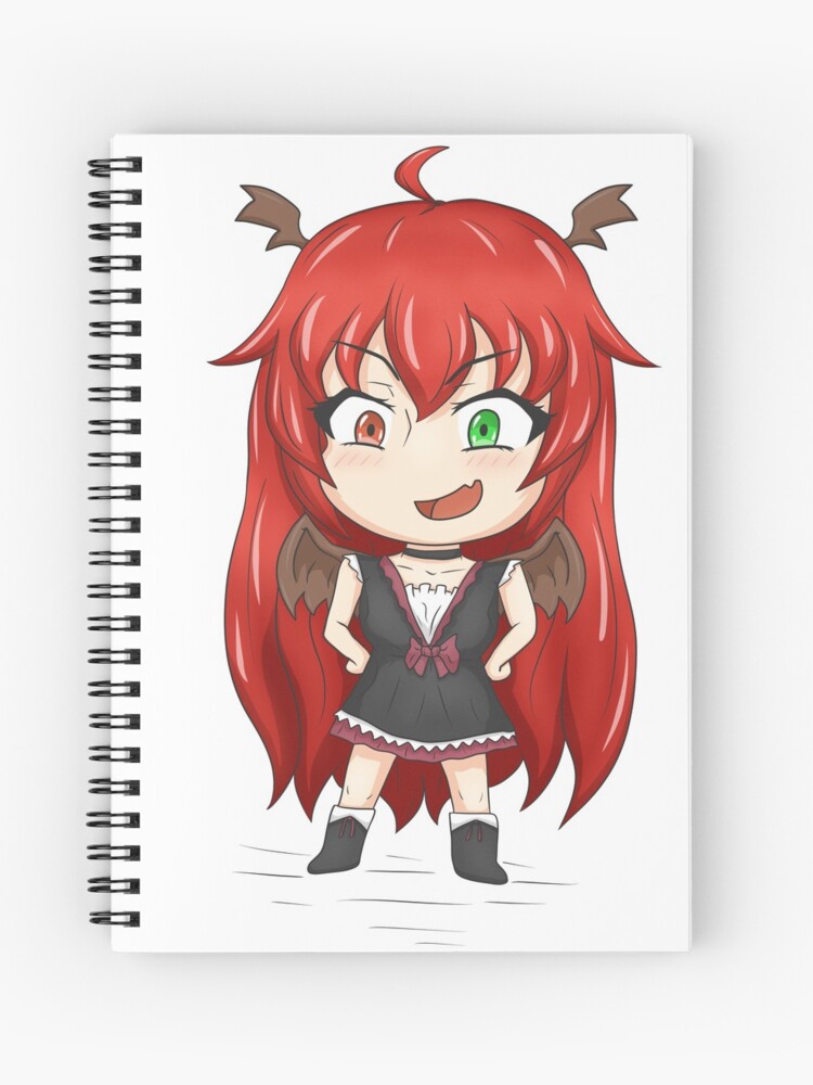 Kawaii Boser Vampir Chibi Anime Madchen Ursprunglicher Charakter Spiralblock Von Japangames Redbubble