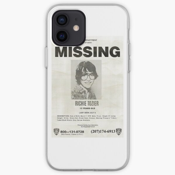 IT RICHIE TOZIER FINN WOLFHARD AFFICHE MANQUANTE Coque souple iPhone
