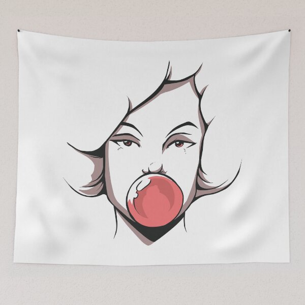 Item preview, Women face with chewing gum. designed and sold by emphatic.
