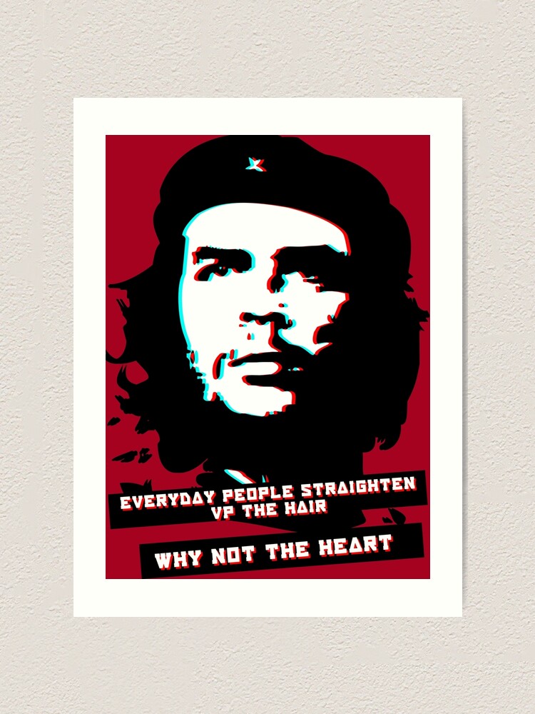 Impression Artistique Che Guevara Glitch Citation D Art Rouge Par Brutland Redbubble