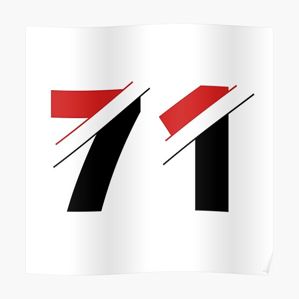 seventy-one-is-my-lucky-number-poster-by-urosek-redbubble