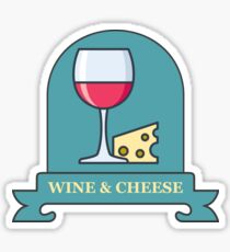 Wine And Cheese Sticker