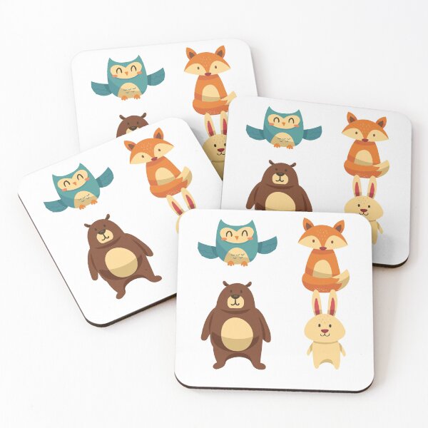 Item preview, Forest Animals, Owl, fox, bear, and rabbit designed and sold by edwardecho.