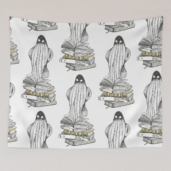 Item preview, Ghost of the library floating out of a book designed and sold by Crea-RiBo.