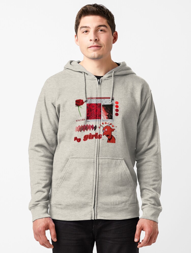 red aesthetic hoodie