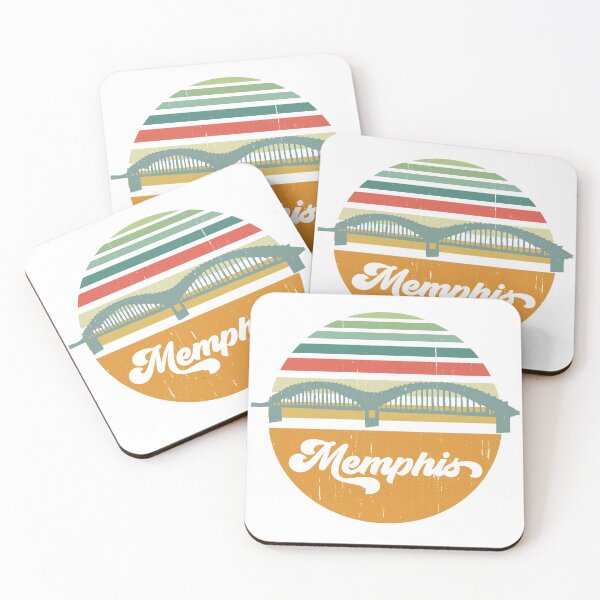 Item preview, Memphis, Tennessee Sunset Souvenir, Vintage Bridge Design designed and sold by sparkpress.