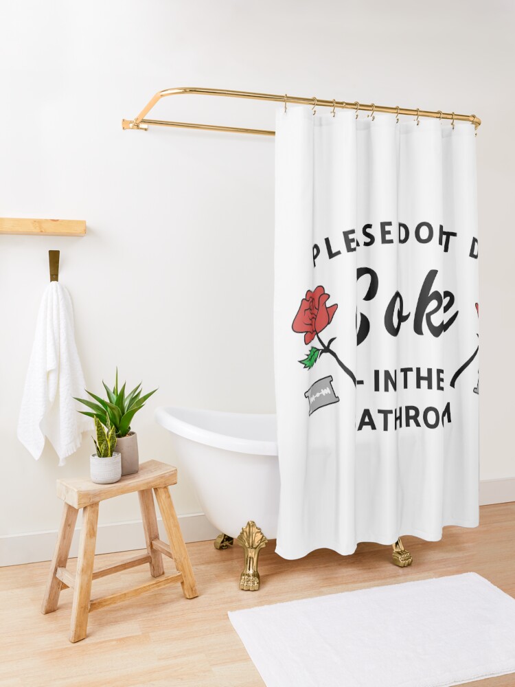 Alternate view of Please Don't Do Coke In The Bathroom Shower Curtain