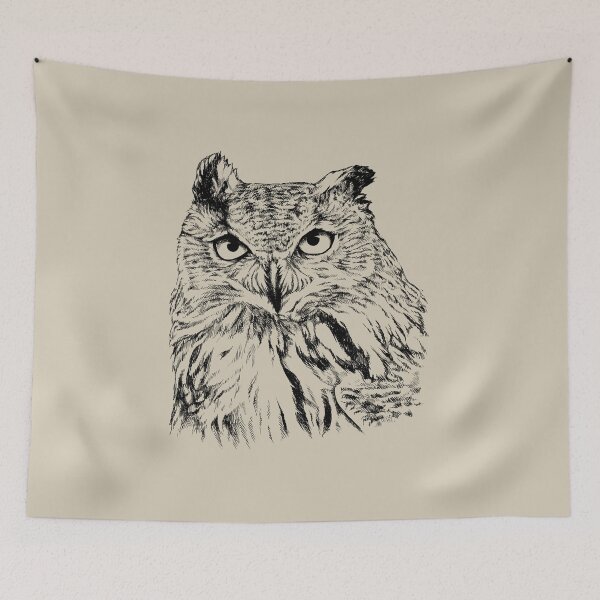 Item preview, Eagle Owl Portrait (bright background) designed and sold by MMMSdesigns.