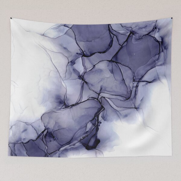 Item preview, Purple Wispy: Original Abstract Alcohol Ink Painting designed and sold by herzart.