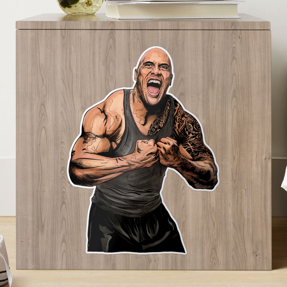 Rock Dwayne Sticker – Rock Dwayne Dwayne Johnson – Otkrivajte i