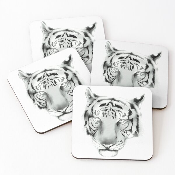 Artikelvorschau, Sumatra-Tiger-Porträt (heller Hintergrund) entworfen und verkauft von MMMSdesigns.