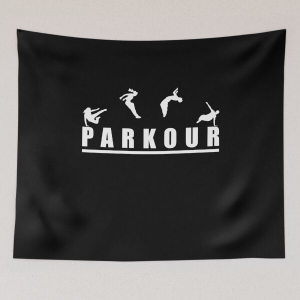 Item preview, Parkour - Lettering, 4 Silhouettes, Somersault, Jump designed and sold by Mohja-Design.