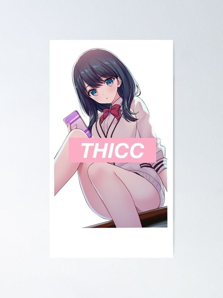 Thicc Poster By Minusking Redbubble - anime roblox poster