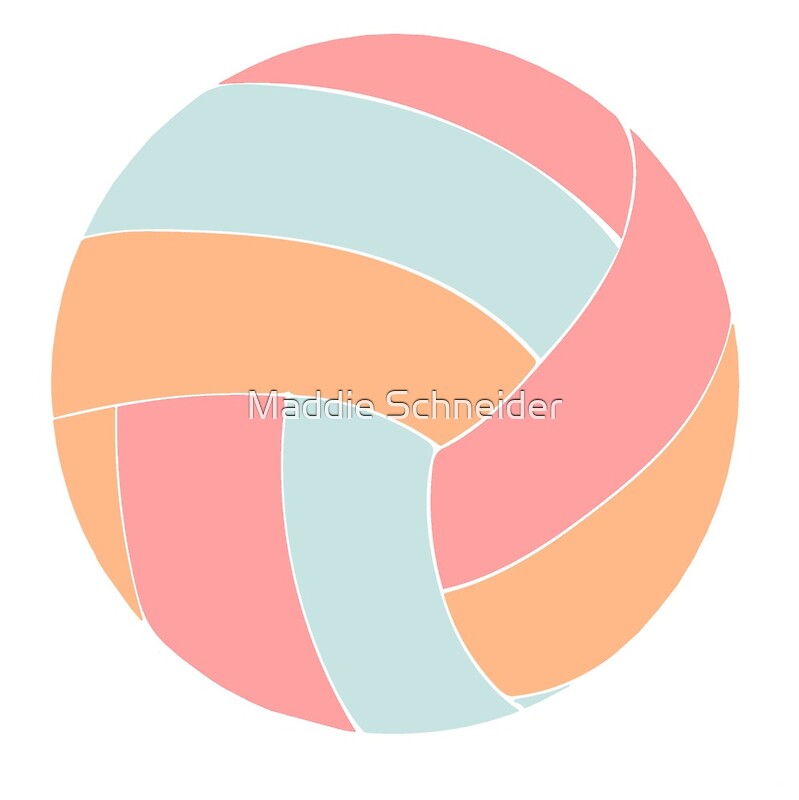 "Pastel Volleyball Sticker " By Maddie Schneider | Redbubble