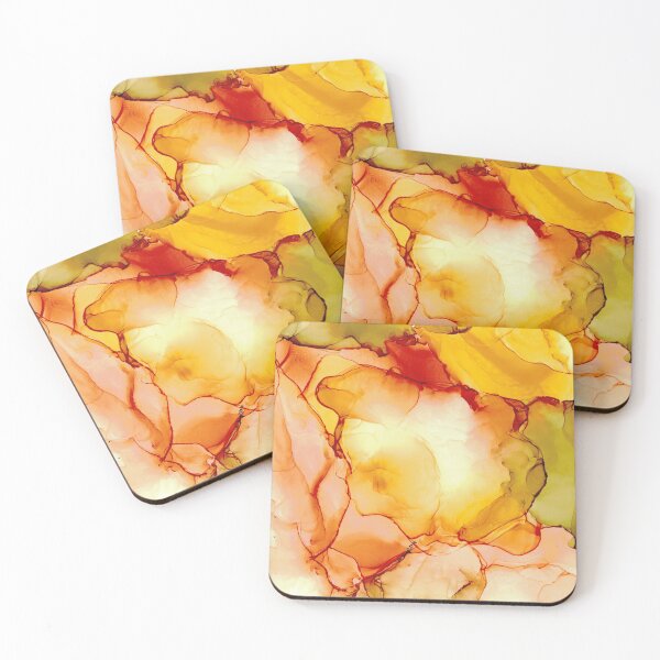Item preview, Candy Corn: Original Abstract Alcohol Ink Painting designed and sold by herzart.