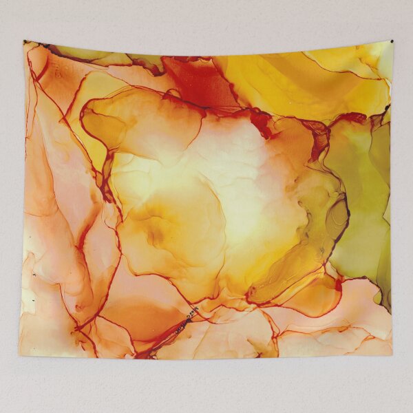 Item preview, Candy Corn: Original Abstract Alcohol Ink Painting designed and sold by herzart.