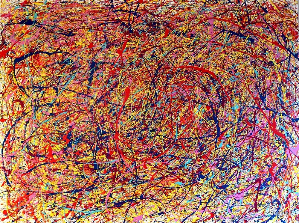 Abstract Jackson Pollock Painting Original Art By Zeeclark Redbubble