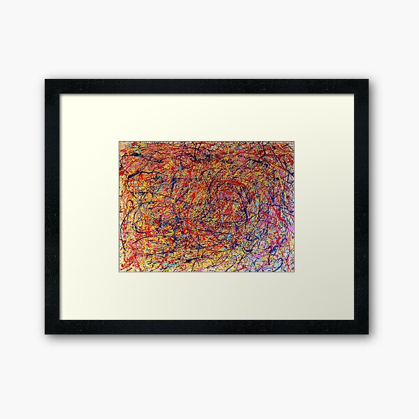 Abstract Jackson Pollock Painting Original Art Framed Art Print