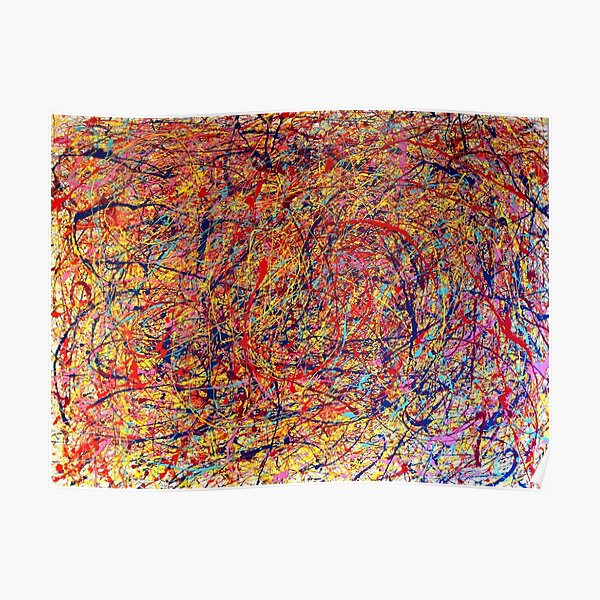 Abstract Jackson Pollock Painting Original Art Poster