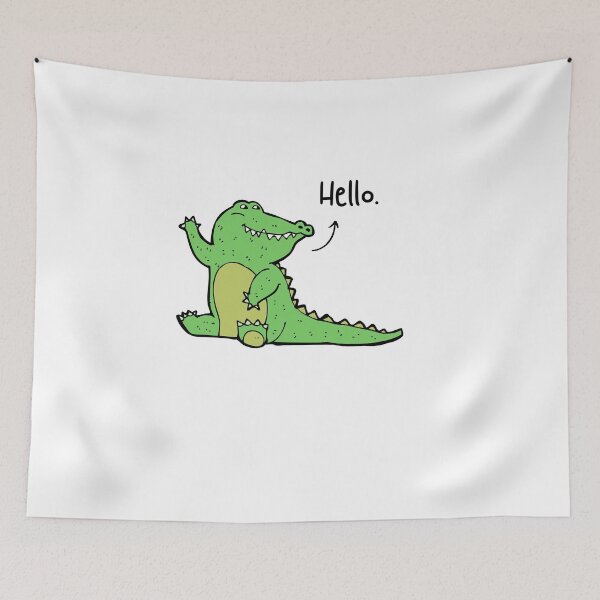 Item preview, Hello Crocodile Pet Funny Happy Sarcastic Spiritual Animal Birthday Gift designed and sold by EpsilonEridani.