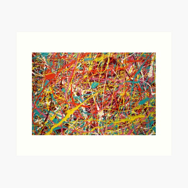 Moderne abstrakte Jackson Pollock Malerei Original Art Kunstdruck