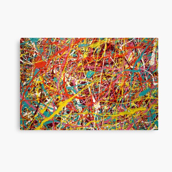 Fireworks Painting | Large Solid-Faced Canvas Wall Art Print | Great Big Canvas