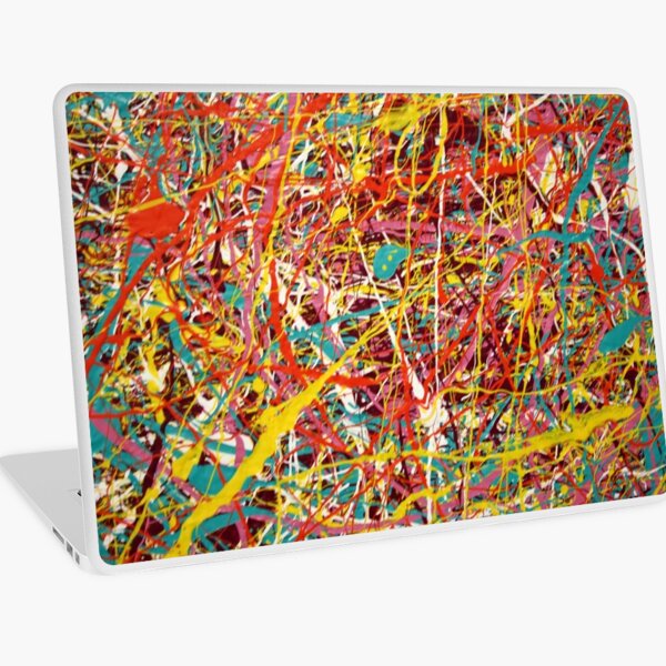 Modern Abstract Jackson Pollock Painting Original Art Laptop Skin