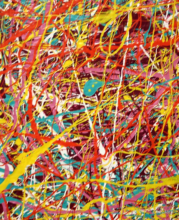Modern Abstract Jackson Pollock Painting Original Art 