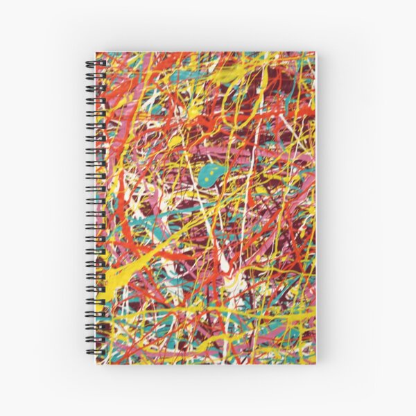 Modern Abstract Jackson Pollock Painting Original Art Spiral Notebook