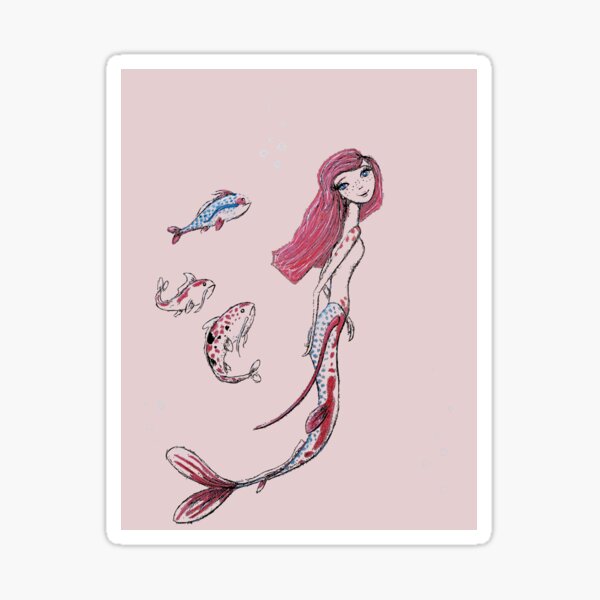 Koi Mermaid Sticker