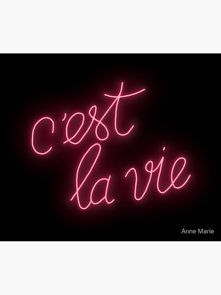 C Est La Vie Neon Sign Duvet Cover By Amkrisher Redbubble