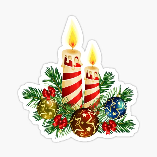 Snl Christmas Candle Sticker By Ghosttitsbay Redbubble