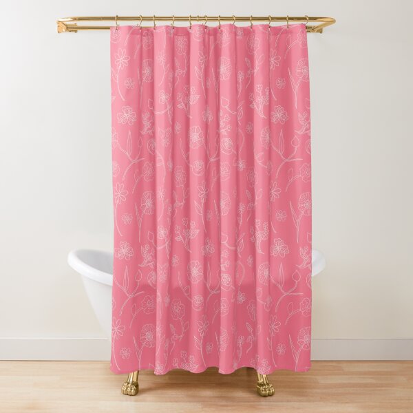 Botanical sketch strawberry Shower Curtain