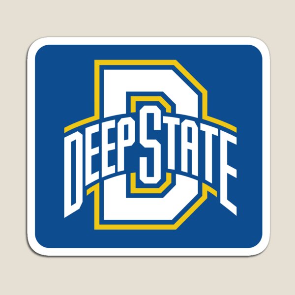 Item preview, DEEP STATE_-_white,yellow,blue logo over zipper hoodies ii designed and sold by Clandestocracy.