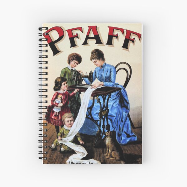 Machine à coudre allemande PFAFF, mère et enfant, publicité originale Cahier à spirale