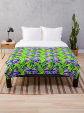 Jungle Butterfly Throw Blanket