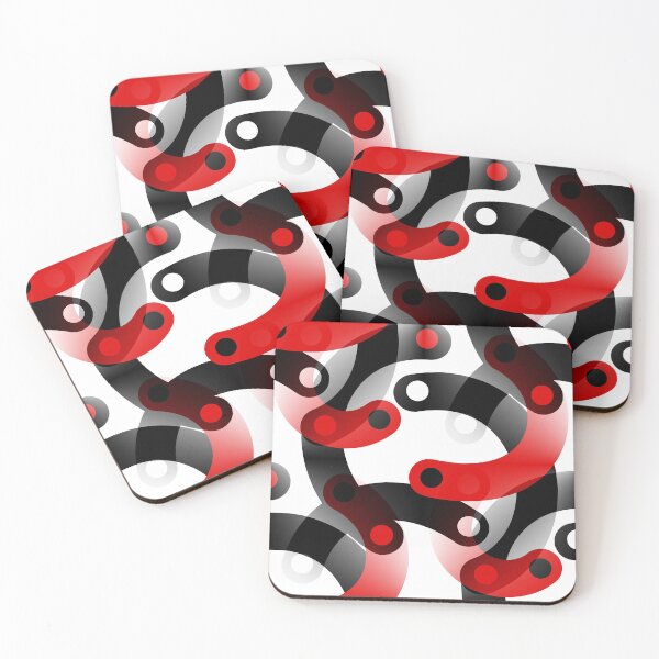 Item preview, Wiggle Room - Minimalist Abstract - Black, White, Red, Gray designed and sold by MellowCat.