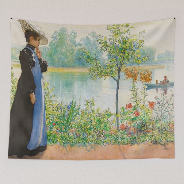 Item preview, Karin at the Shore by Carl Larsson (1908) designed and sold by allhistory.