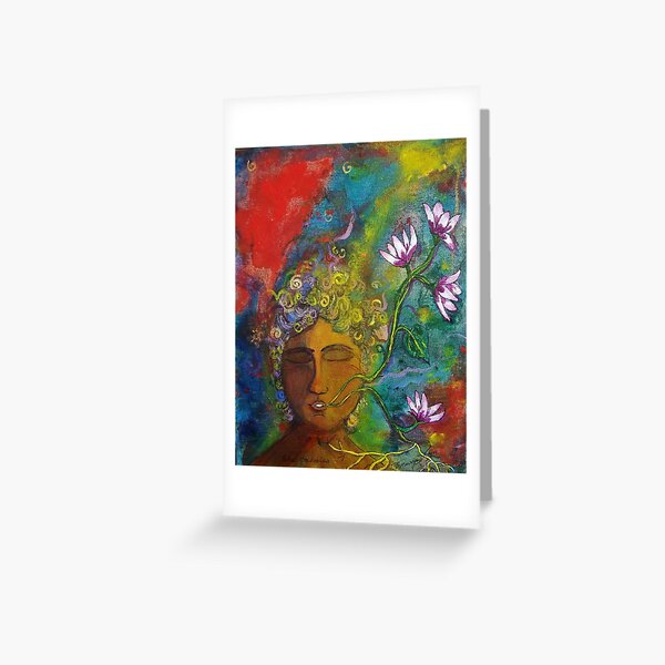 She Exhales Greeting Card