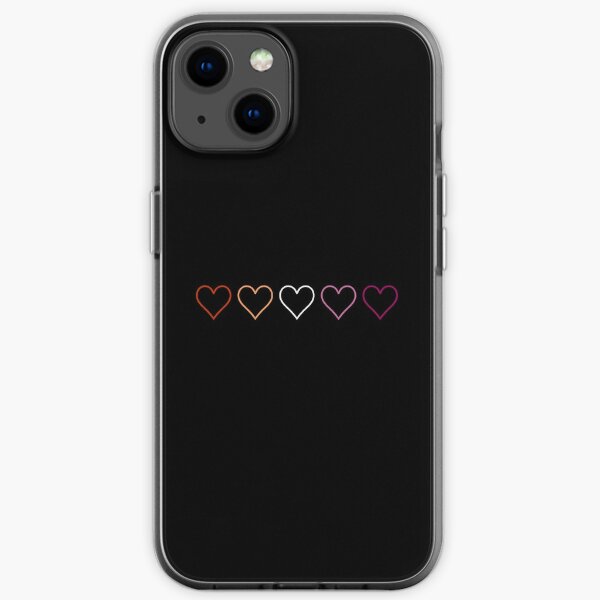 Subtle lesbian hearts iPhone Soft Case
