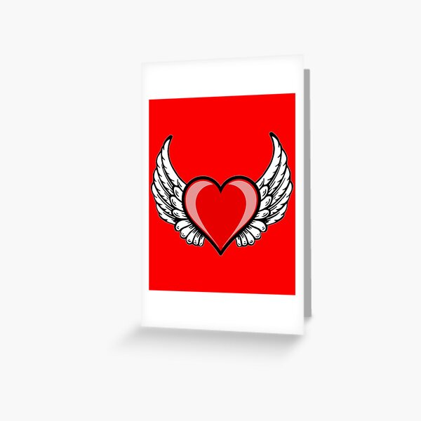 Item preview, Heart angel wings tattoo  designed and sold by pedroserpa.