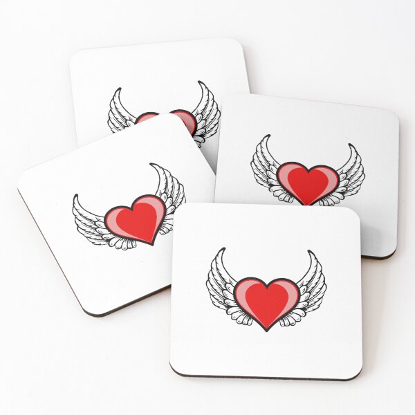 Item preview, Heart angel wings tattoo  designed and sold by pedroserpa.