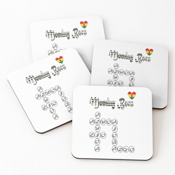 Item preview, Monday Born Ghanaian Female Names in black and white designed and sold by WhoWeAre.